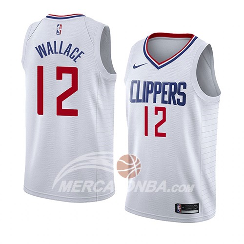 Maglia NBA Los Angeles Clippers Tyrone Wallace Association 2018 Bianco